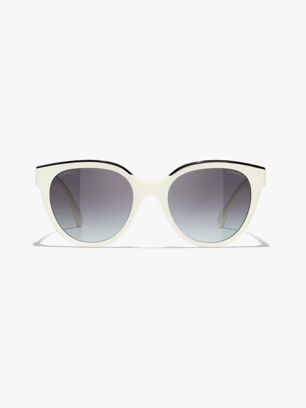 NWT Authentic Chanel White/Black Butterfly CC Logo Sunglasses + Accessories - Picture 2 of 12